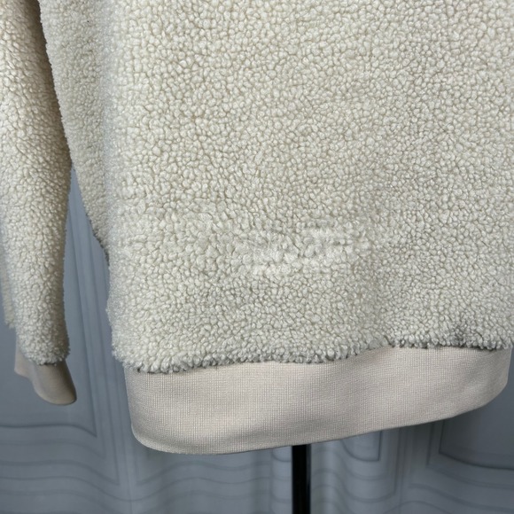 Men's XL Cream Scotch & Soda Sherpa Pullover Hoodie - Picture 7 of 16